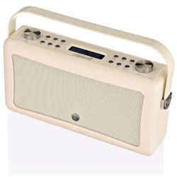 VQ Hepburn MKII  DAB/DAB+/FM Radio and Bluetooth Speaker with Aux In Clock and Two Alarms - Cream